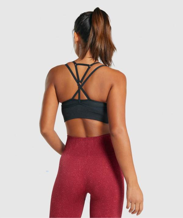 Damske Športové Podprsenky Gymshark Adapt Fleck Seamless Čierne | RH2746395
